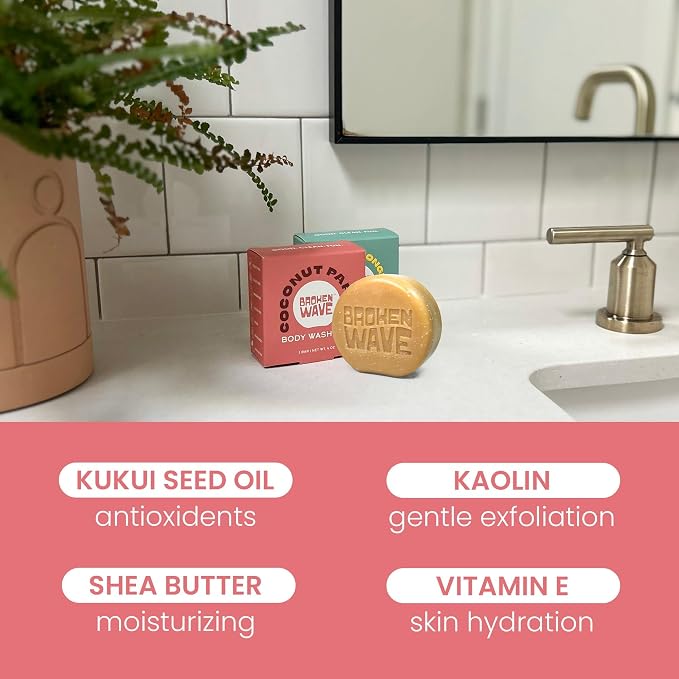 Broken Wave Natural Bar Soap for Women and Men | Hydrating, Cruelty-Free Bar - Image 3