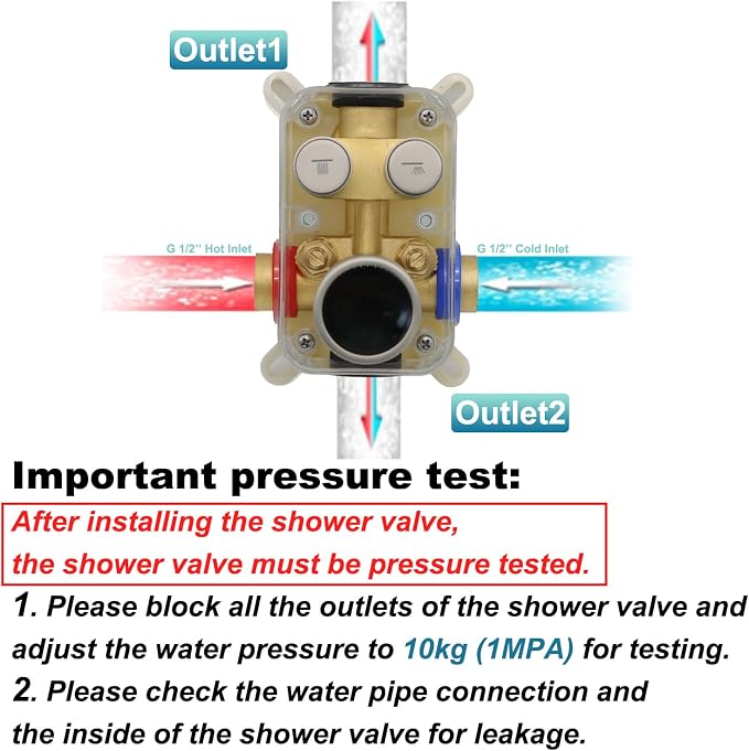 Digital Display Shower Valve Shower Valve 2 Way Shower Diverter Valve Shower - Image 7
