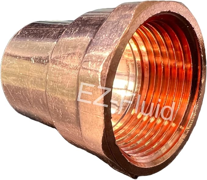 EZ-FLUID Plumbing 1-1/2" C X FIP LF Copper Female Adapter Pressure Copper - Image 2
