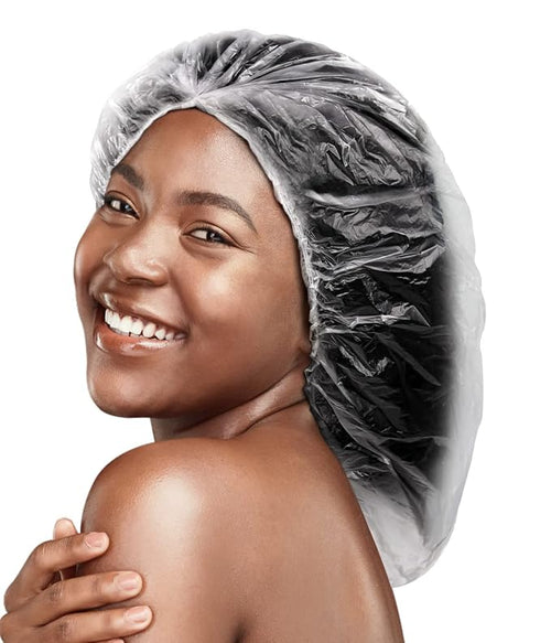 10Pcs XL Oversized Disposable Plastic Shower Cap by Yuest