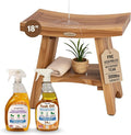 EcoDecors Fully Assembled, Serenity 18" Teak Shower Bench, by EcoDecors