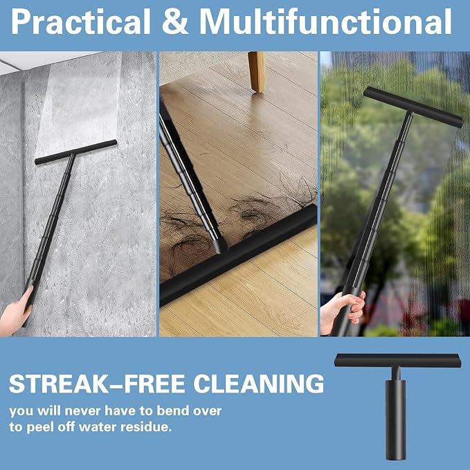 Professional Shower Squeegee for Glass Doors, 12 Inch Squeegee for Shower Glass - Image 7