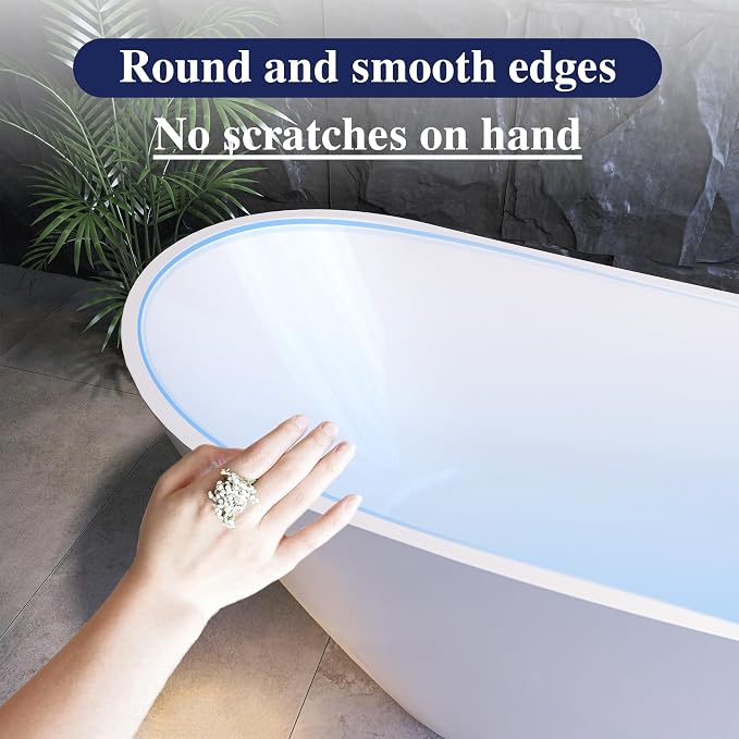 67" Acrylic Free Standing Tub, Stand Alone Tub, Freestanding Bathtub, Soaking - Image 6