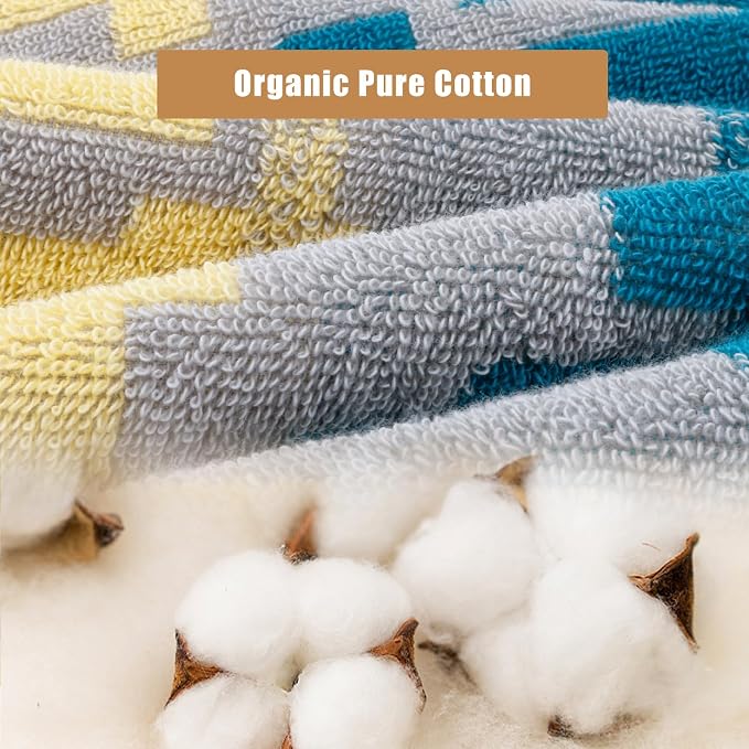 SEMAXE Bath Towel Set of 8 Include 2 Bath Towels 2 Hand Towels 4 Washcloths - Image 2