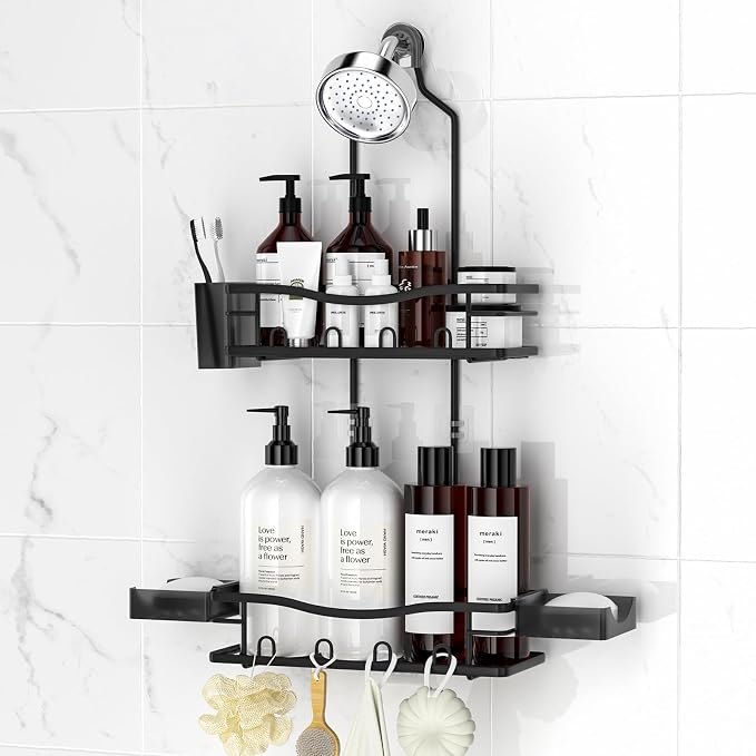 REINHARDT Shower Caddy Hanging, Rustproof Shower Caddy Anti-Swing Shower by REINHARDT