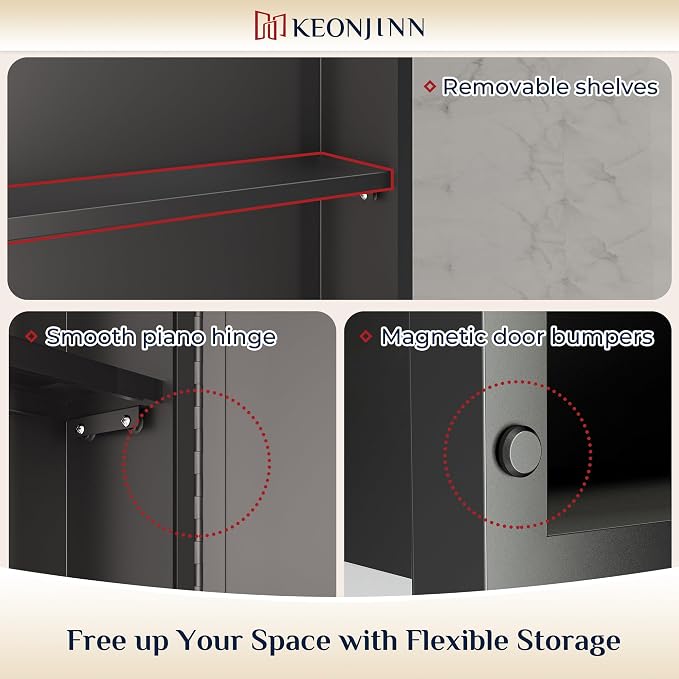 Keonjinn 21" x 27" Medicine Cabinet - Image 4