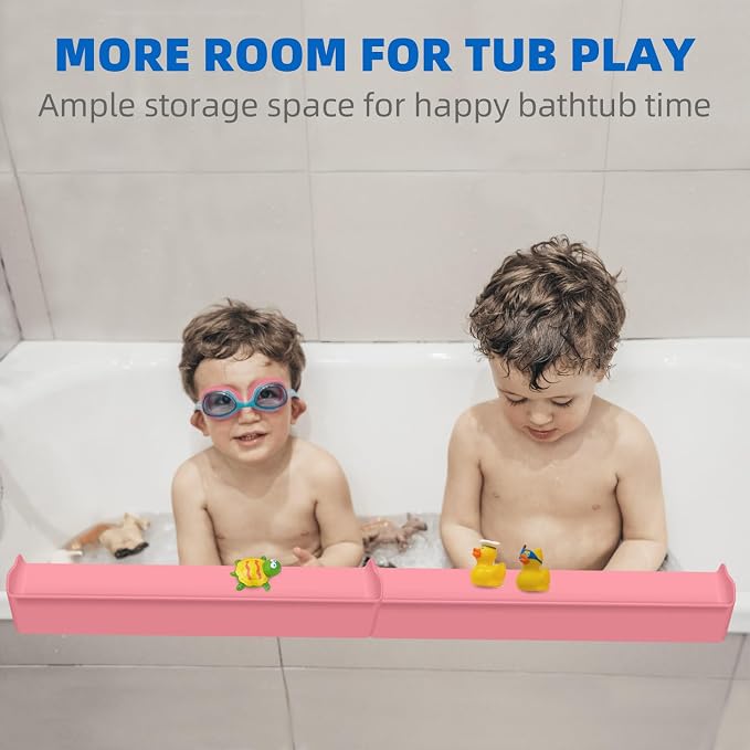 Splash Guard for Bathtub, 3.8" x 3.6" Silicone Bath Tub Splash Guard - Image 2