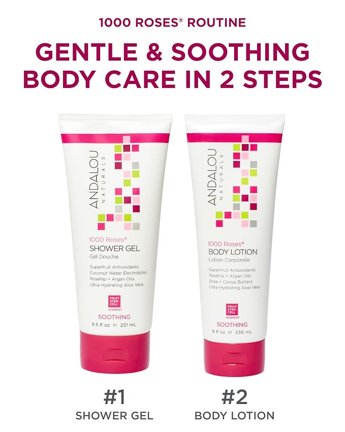Andalou Naturals 1000 Roses Soothing Body Lotion - Image 3