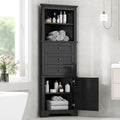 Storage Corner Cabinet with 3 Drawers and Door, Tall Line Pantry Home Space by Merax