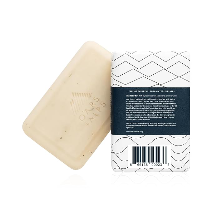 Oars + Alps Shea Butter & Jojoba Oil Exfoliating Bar Soap - Image 2