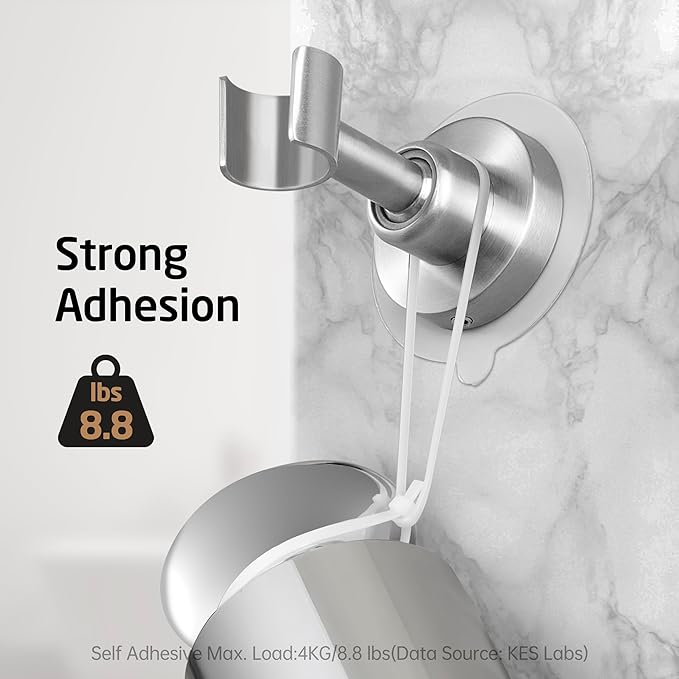 KES Shower Head Holder Wall Mount, 18/8 Stainless Steel Adjustable Handheld - Image 5