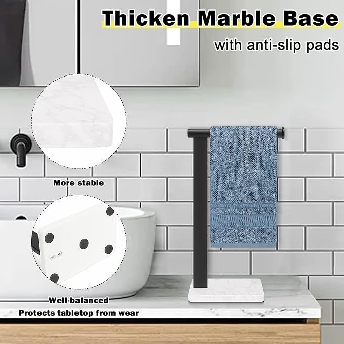 Stainless Steel L-Shaped Hand Towel Holder, SUS304 Bathroom Towel Rack - Image 4