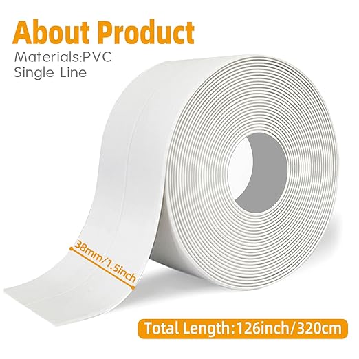 Caulk Tape - Waterproof Self-Adhesive Caulking Tape 1.5" x 10.5Ft - Image 2