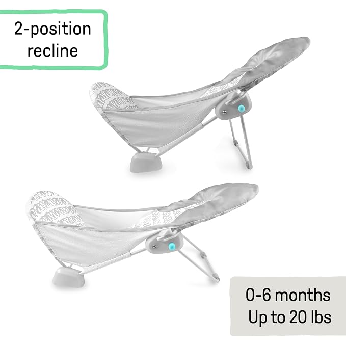 Ingenuity Foldaway 2-Position Baby Bath Seat, Adjustable Support - Image 5