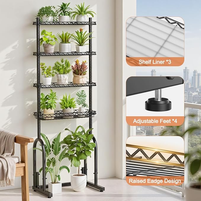 EAGMAK Over The Toilet Storage Rack, 4-Tier Bathroom Organizer - Image 6