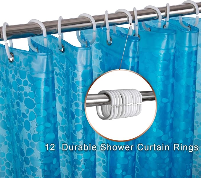 Bostofy Waterproof Shower Curtain Liner 8G EVA Thick Shower Curtain - Image 4