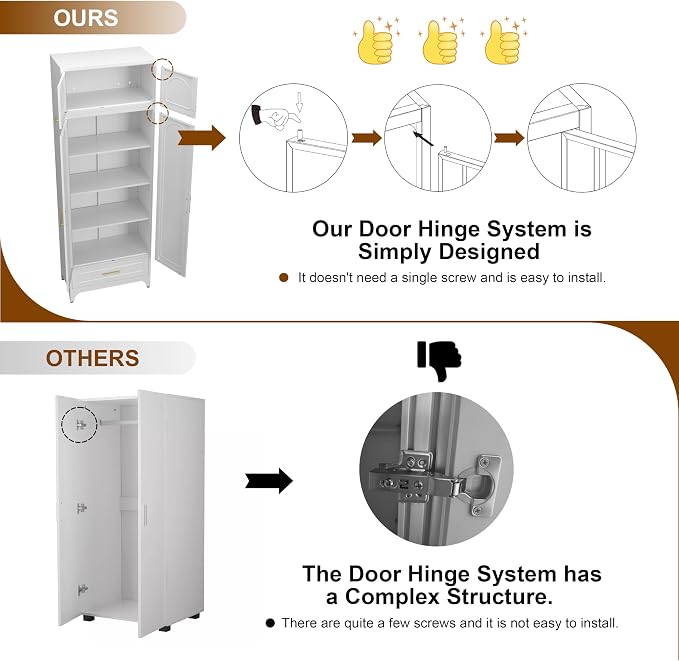 90" Pantry Kitchen Cabinet - Image 7