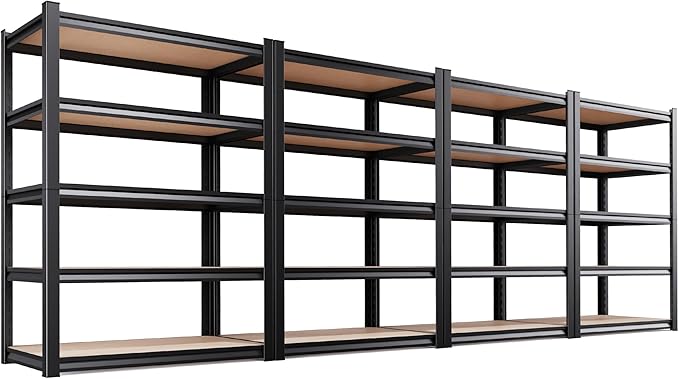 AOAORRG Set of 4 Storage Shelves, 45.6" W Garage Shelving, Heavy Duty Metal by Unknown