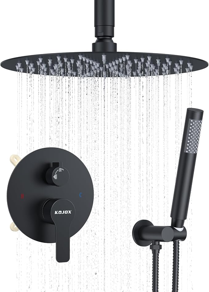 KOJOX Matte Black Shower System by KOJOXSANITARY