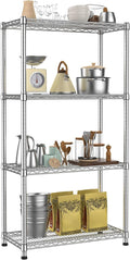 Metal Shelving Unit 4 Tier Storage Shelves Rack Metal Shelf Adjustable Wire by HeavyDutyStorageShelves