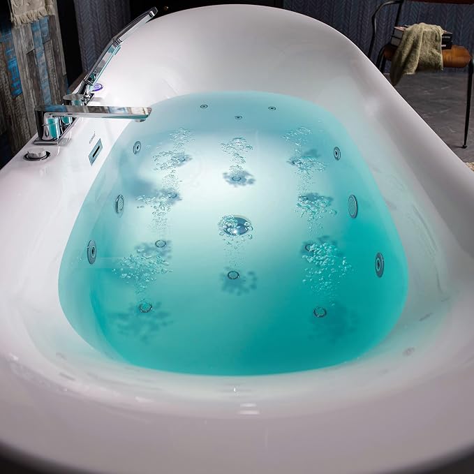 WOODBRIDGE 72" x 35-3/8" Whirlpool Water Jetted and Air Bubble Freestanding - Image 12