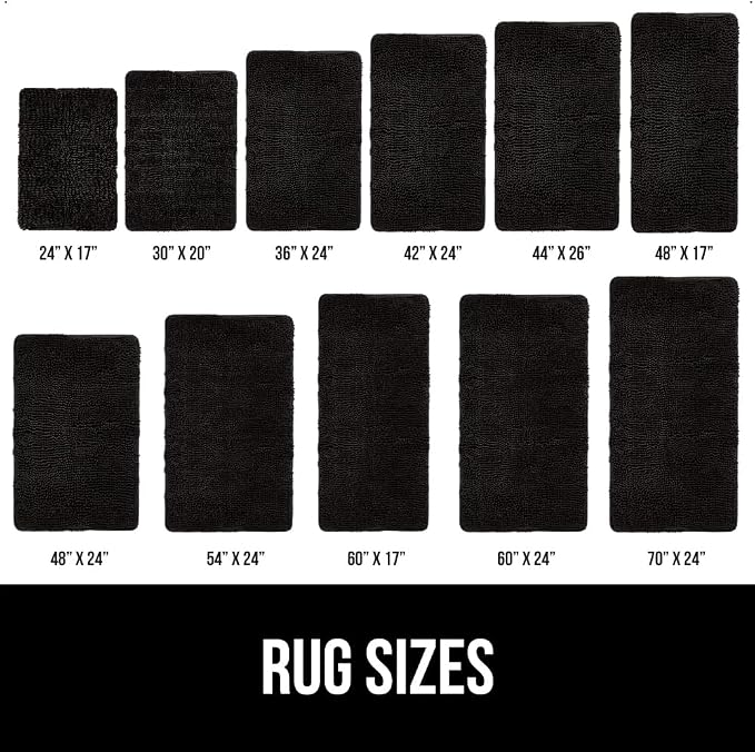 GORILLA GRIP Bath Rug Mat 48x24, Thick Soft Absorbent Chenille, Quick Dry - Image 6