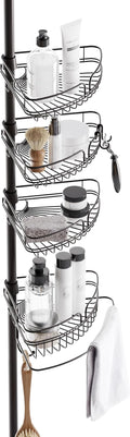 Zenna Home Tension Pole Shower Caddy Corner Organizer, Adjustable Standing by ZennaHome