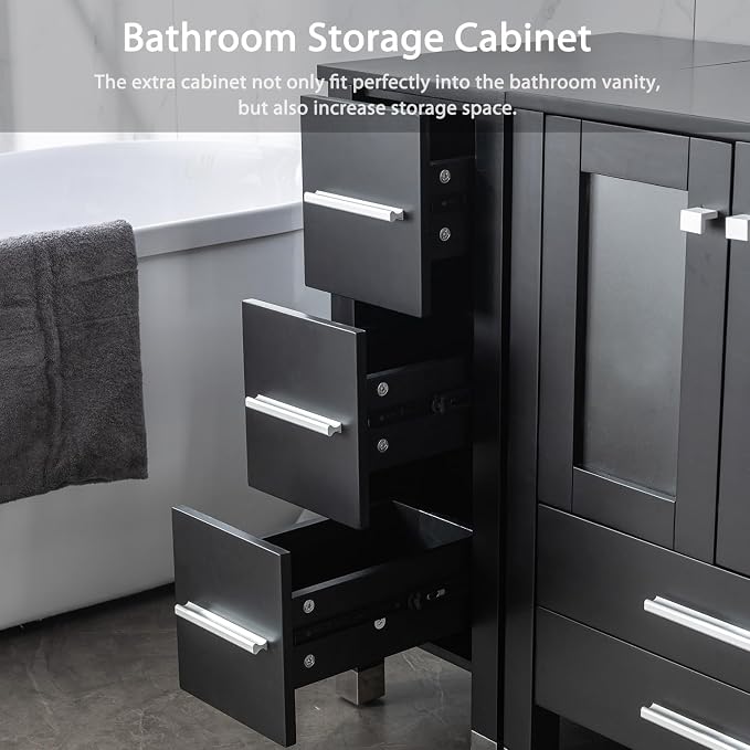 LUCKWIND 48" Bathroom Vanity Sink Combo, 24-inch Main Cabniet - Image 4