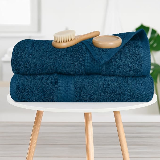 RIVERSIDE 100% Ring Spun Cotton Large Bath Towels Set of 4, 27 x 54 – Quick Dry - Image 6