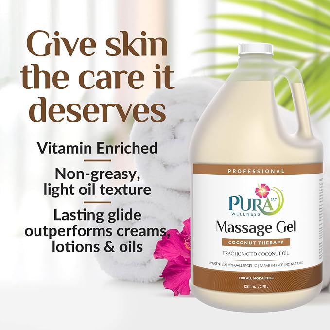 Coconut Therapy Massage Gel, Pura Wellness Massage Gel, Professional Deep - Image 2