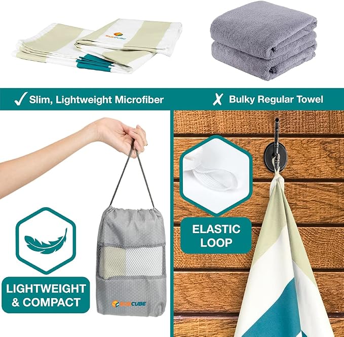 SUN CUBE Microfiber Sand Free Beach Towel - Image 5