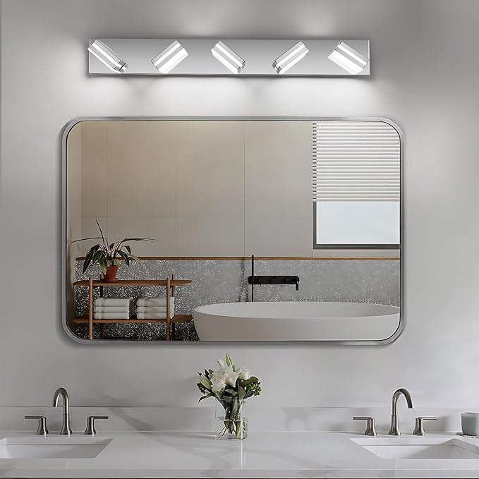 Modern LED Bathroom Lights Fixtures, Stainless Steel Chrome Acrylic Wall - Image 7