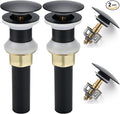 Bathroom Sink Drain, 2 Pack Drain Stopper Bathroom Sink Without Overflow by Rockgoya