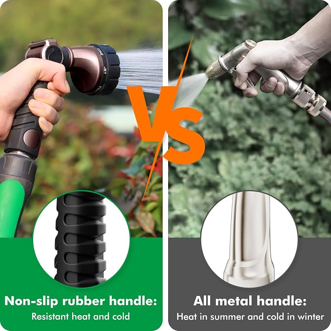 RESTMO Heavy Duty Hose Nozzle, Metal Garden Water Hose Sprayer - Image 5
