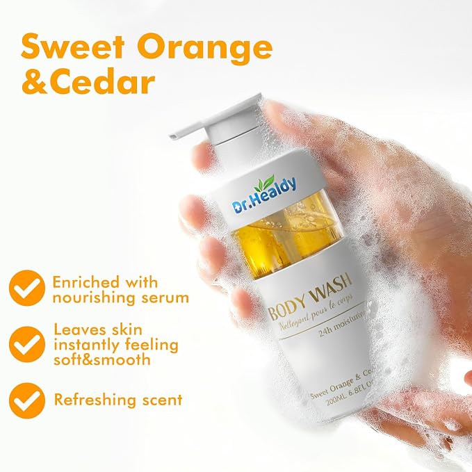 Dr.Healdy Body Wash with Pump Relaxing Citrus & Cedar, Healthy-Looking Skin - Image 2