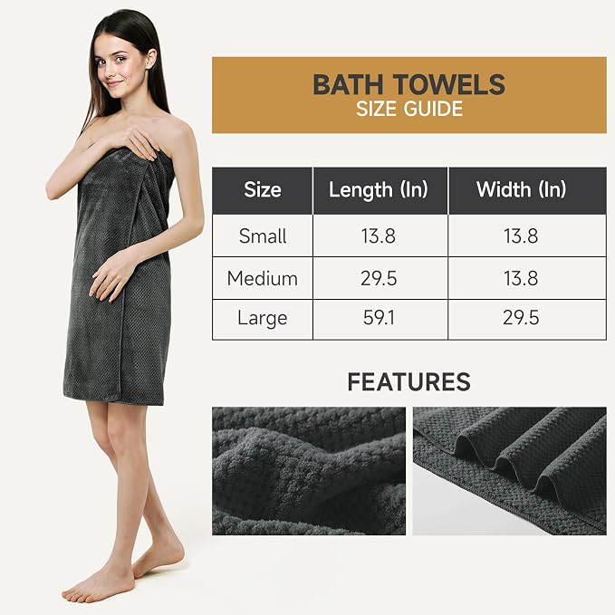 Soft 6 Piece Bath Towels Set, 2 Oversized Large Bath Towel Sheet, 2 Handtowels - Image 2