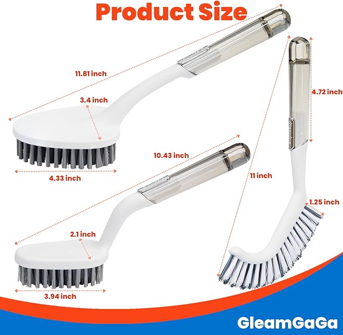 3 Pack Scrub Brush Set – Heavy-Duty Scrub Brushes - Image 2