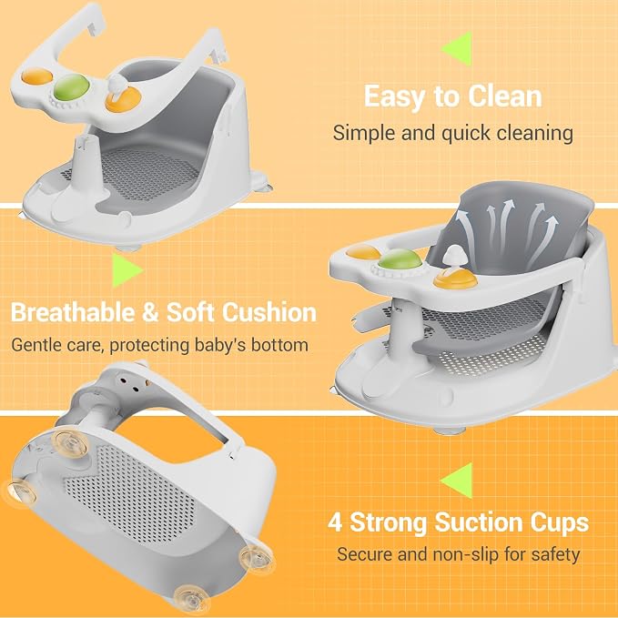 Baby Bath Seat for Babies 6 Months & Up, Bath Seats for Babies Sitting Up - Image 5
