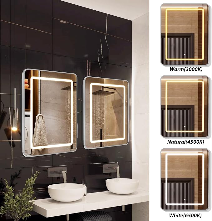 APRILSOUL 20X30 Inch Silver Bathroom Medicine Cabinet - Image 6