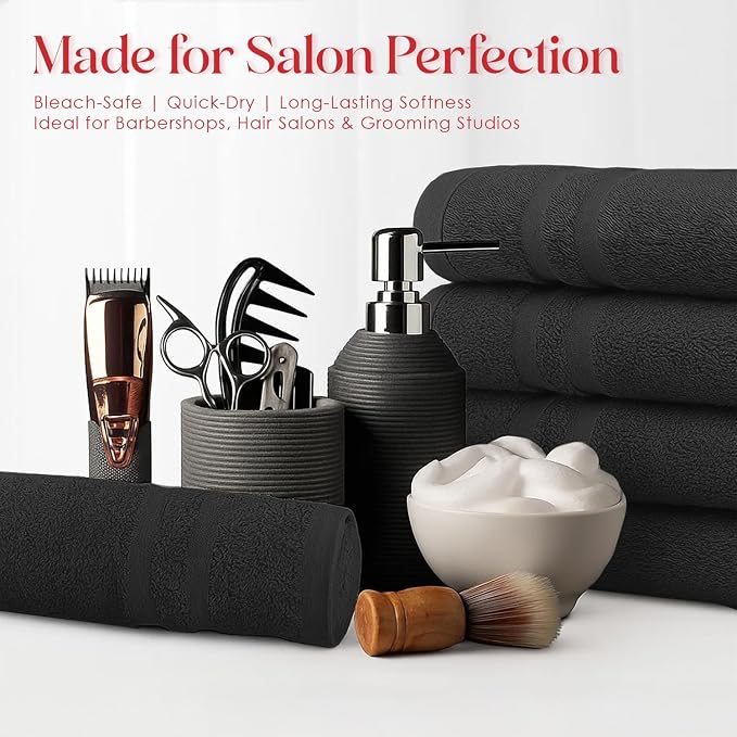 RIVERSIDE Pack of 24 Salon Towels Set – 16 x 26 Inches, 100% Ring Spun Cotton - Image 4