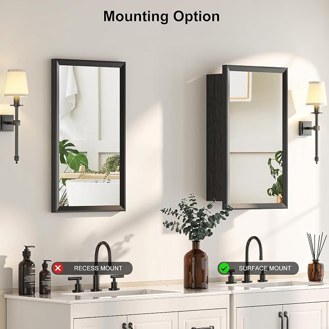 Black Bathroom Medicine Cabinet - Image 6