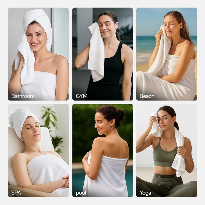 REDKISS Luxury Bath Towel Set of 8 Pieces - Image 8