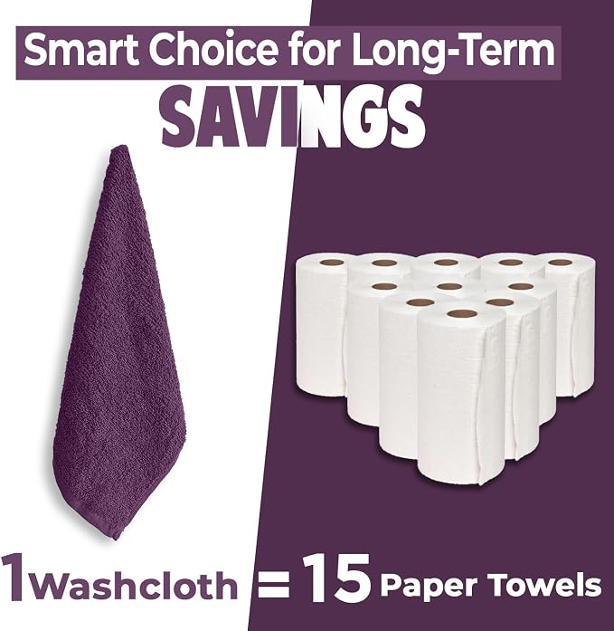 DAN RIVER 12 Pack Wash Cloths for Showering - Image 6
