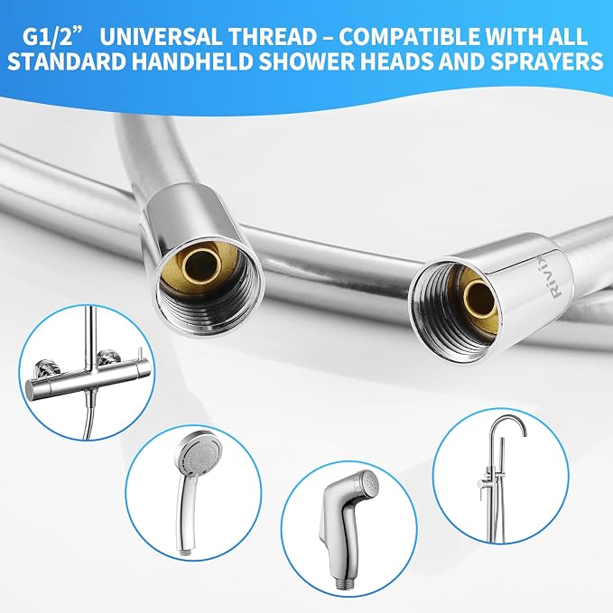 Extra Long Replacement Shower Hose Extension Handheld Shower Head Hose 79 - Image 5