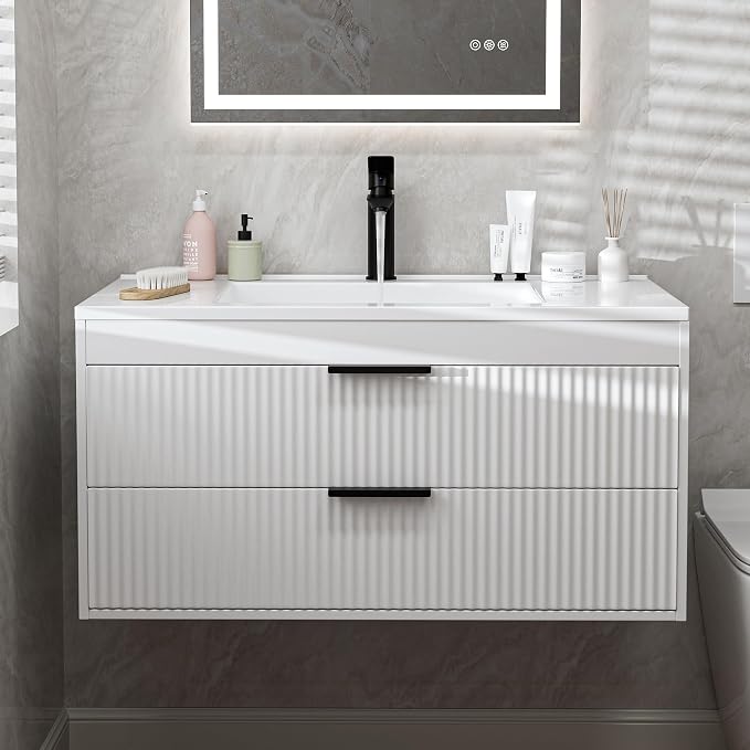 36 Inches Modern MDF Bathroom Vanity by suntage