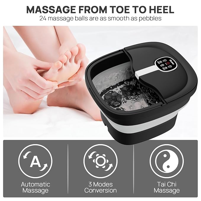 HOSPAN Collapsible Foot Spa Electric Rotary Massage, Foot Bath - Image 4