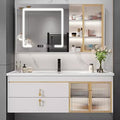 48" Bathroom Vanity with Sink, Floating Bathroom Cabinet Include Smart LED by LUTHXAY