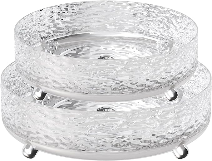 2 Pcs Lazy Susan Organizer, 9in &11in Elegant Lazy Susan Turntable Organizer by SlowSLog