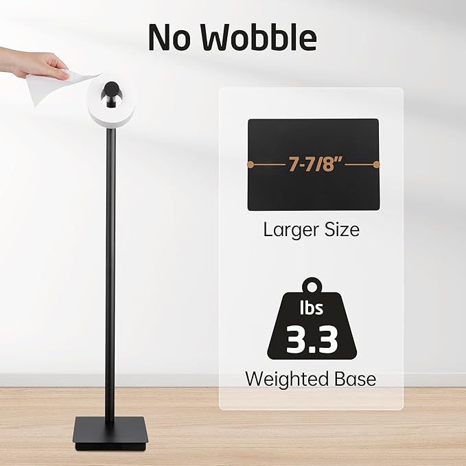 KES Toilet Paper Holder Stand 26.2 Inch Toilet Tissue Holder - Image 4