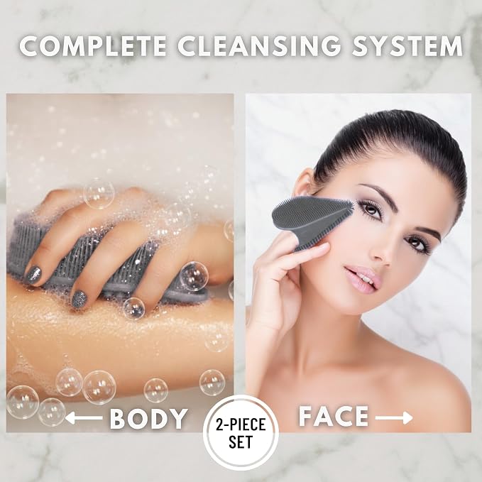 Silver Infused Body Face Scrubber Set - Image 2